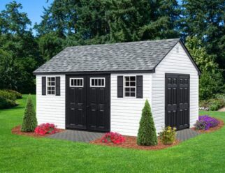 White Vinyl A-Frame Shed