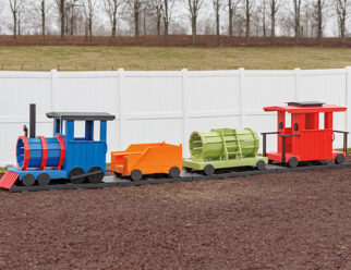 wooden 4-piece train