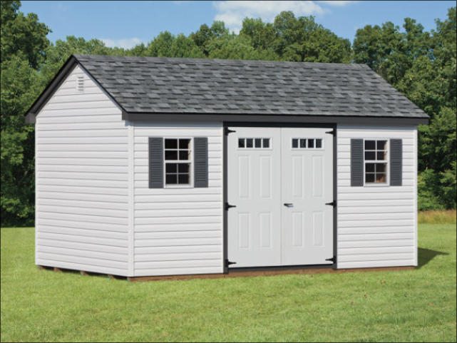 7 inch Wall Cape Shed with Standard Trim