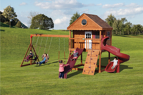 Wooden swing set from Penn Dutch Structures Finksburg