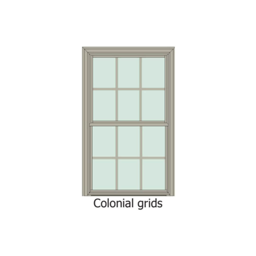 Window with colonial grids