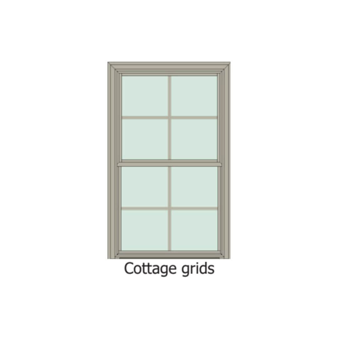 Window with cottage grids